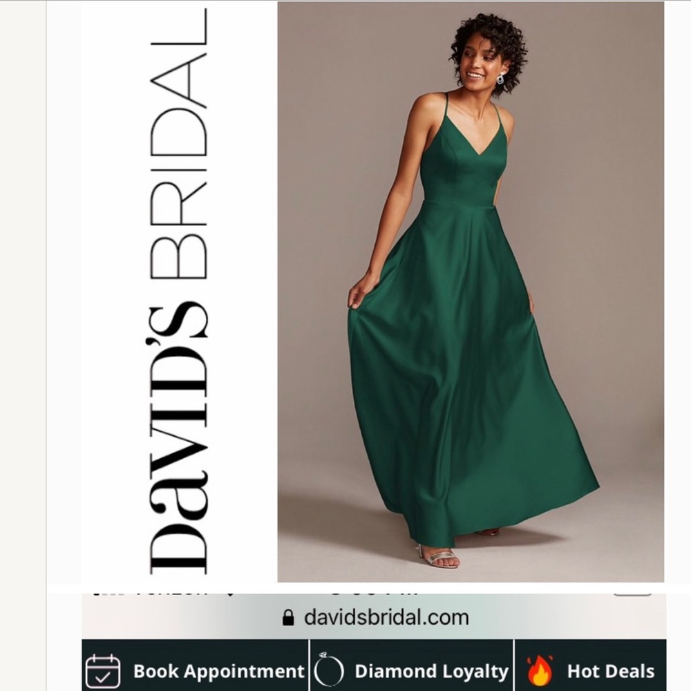 Spaghetti strap V neck full length dress NWT